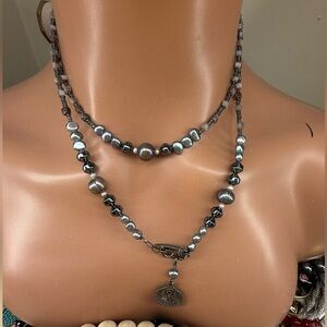 Silpada Pearl and Hematite Necklace
